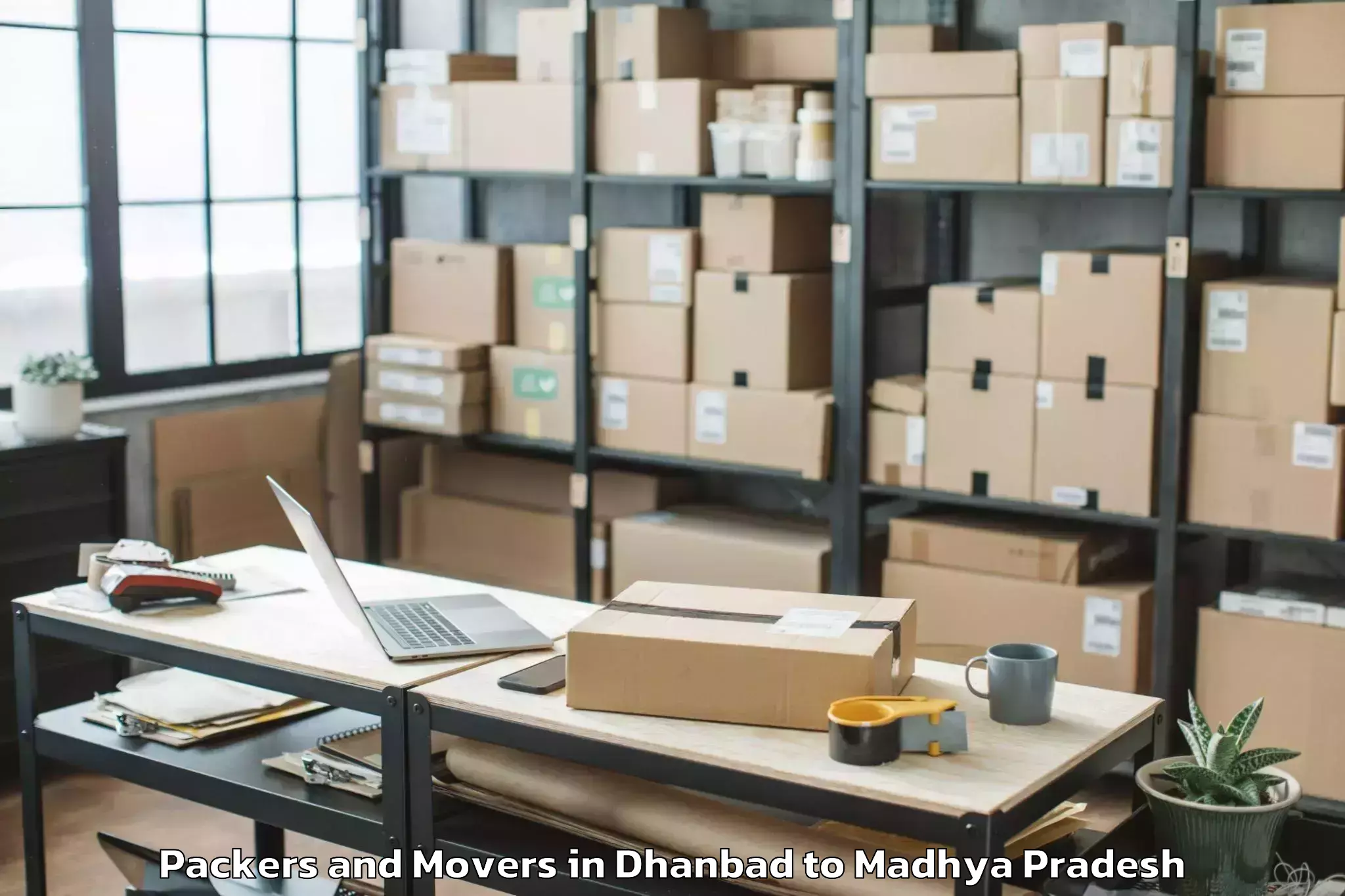 Top Dhanbad to Sehore Packers And Movers Available